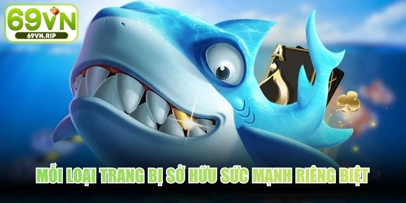 Mỗi loại trang bị sở hữu sức mạnh riêng biệt đem lại hiệu quả